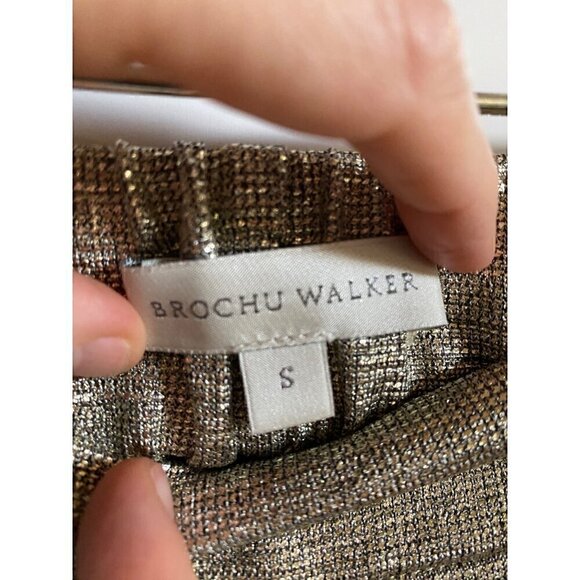 Brochu Walker Cowl Neck Sleeveless Nova Top + Rita Pull On Jogger Gold NWOT - Picture 12 of 13